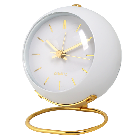 Minimalist Round Desk Clock with Vintage Charm