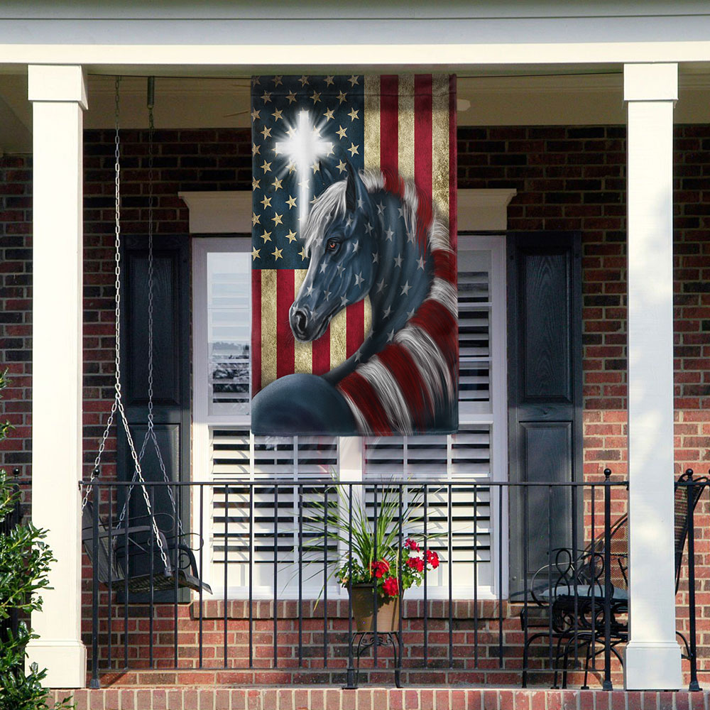 Double-Sided Canvas American Flag Garden and House Flag