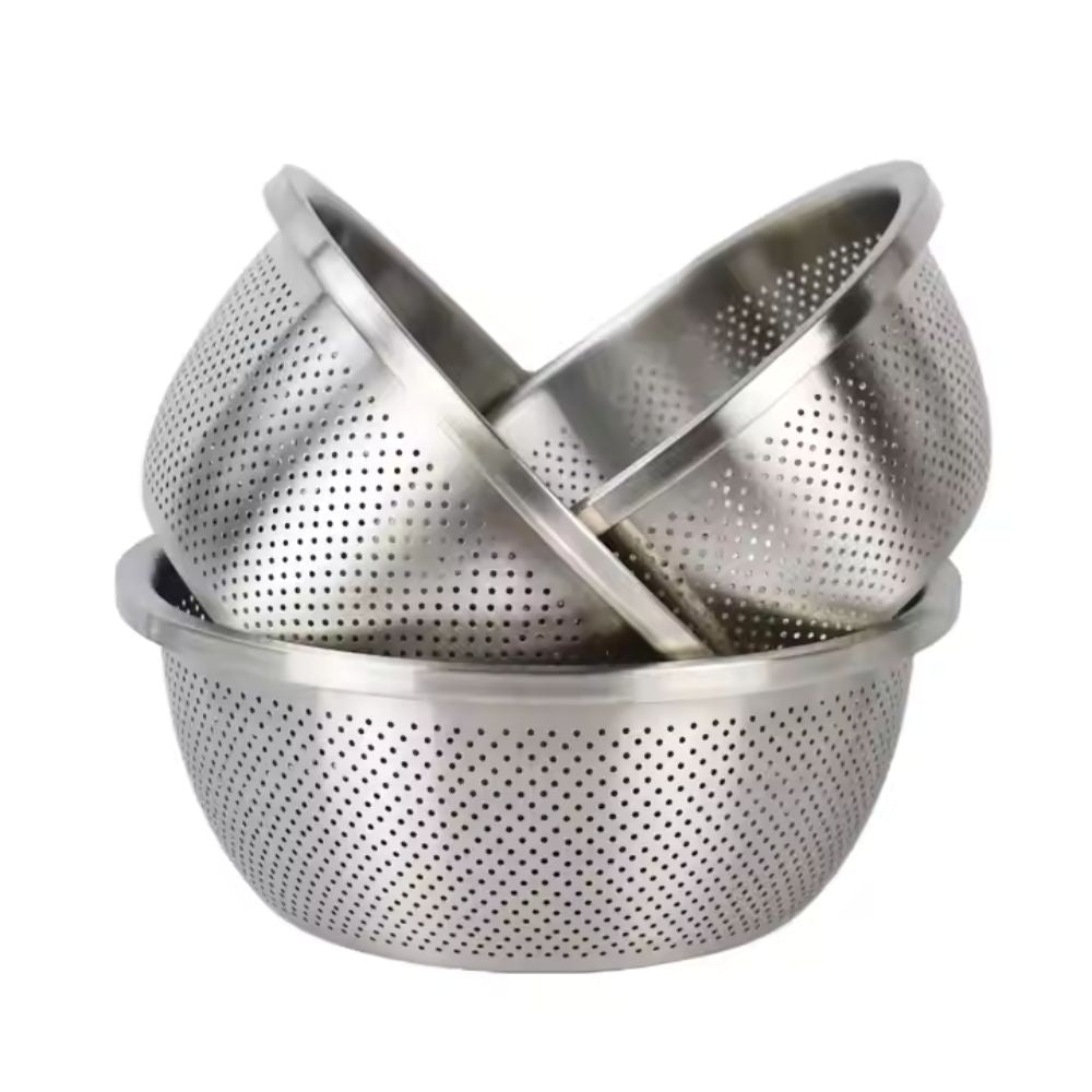 Stainless Steel Colander and Mixing Bowl Set