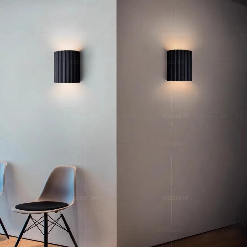 Modern Resin Wall Light with Warm LED Illumination