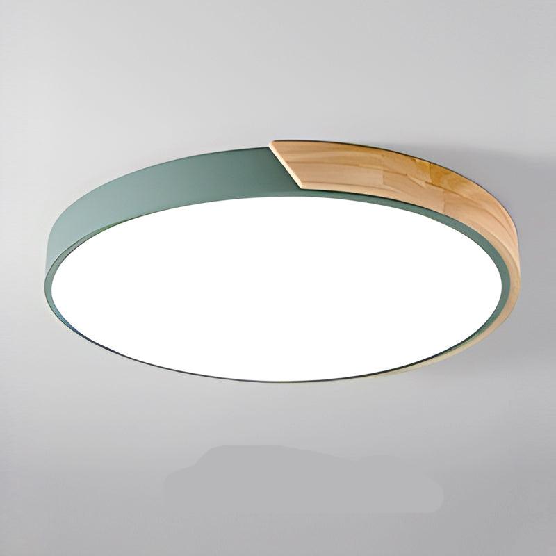 Wood Macaron Round Ceiling Light - Scandinavian Design