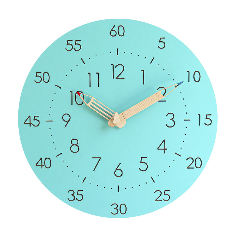 Silent Learning Wall Clock for Kids - 30 cm Eco-Friendly Design