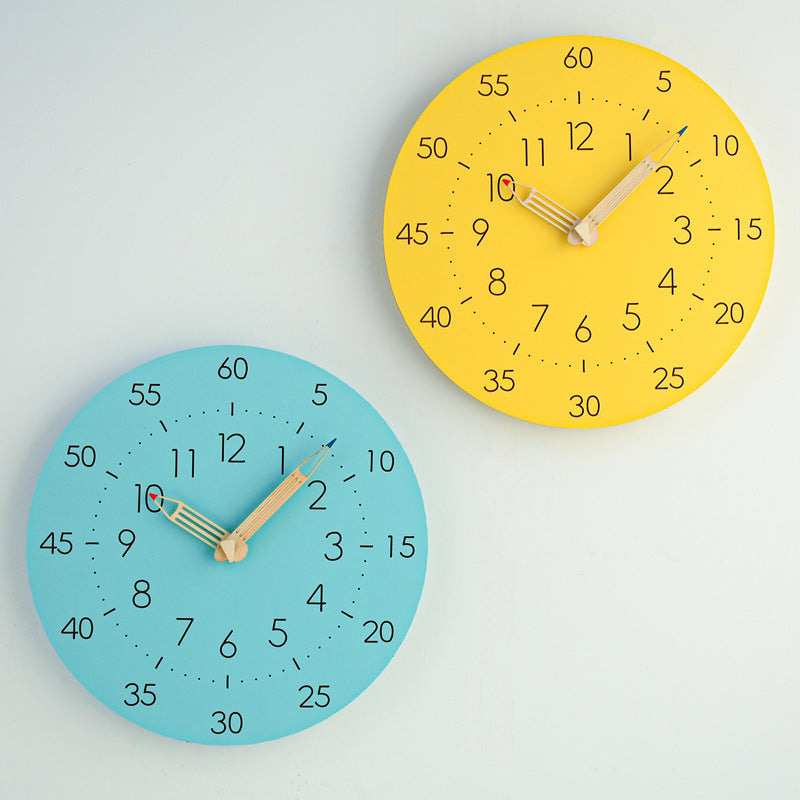 Silent Learning Wall Clock for Kids - 30 cm Eco-Friendly Design