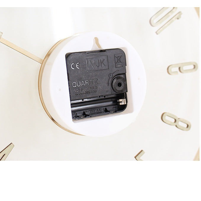 Silent Modern Wall Clock in Natural Wood and Acrylic