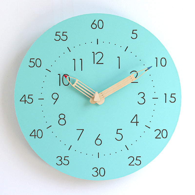 Silent Learning Wall Clock for Kids - 30 cm Eco-Friendly Design