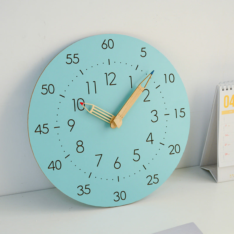 Silent Learning Wall Clock for Kids - 30 cm Eco-Friendly Design
