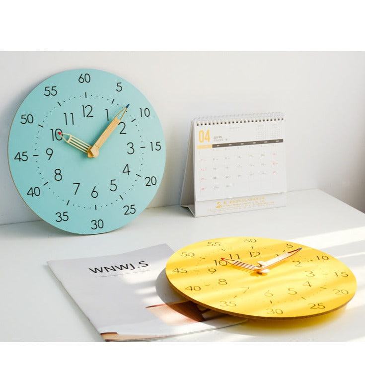 Silent Learning Wall Clock for Kids - 30 cm Eco-Friendly Design