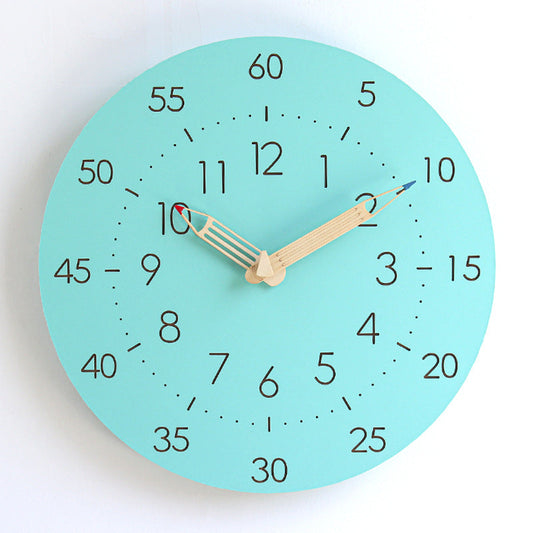 Silent Learning Wall Clock for Kids - 30 cm Eco-Friendly Design