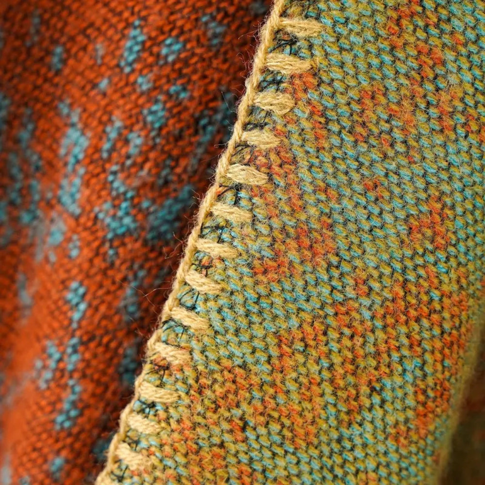Baroque Jacquard Warm Blanket Shawl