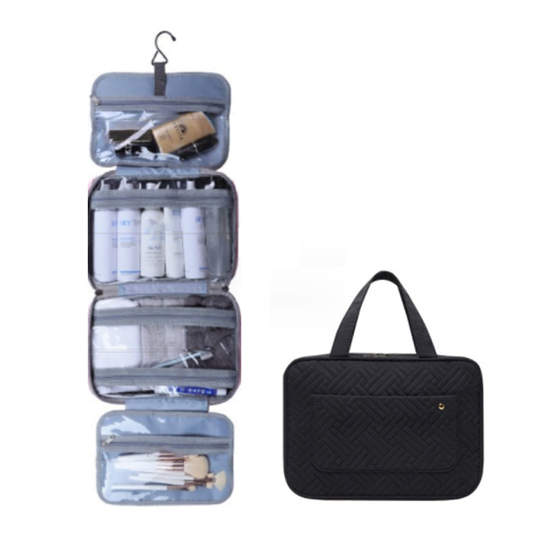 Compact Travel Cosmetic Organizer with 4 Compartments