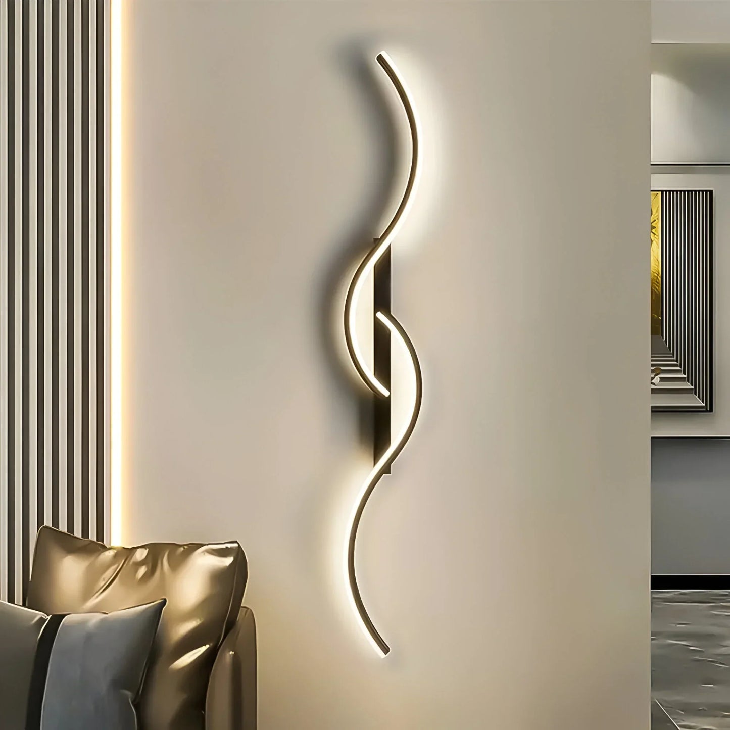 Modern Curved LED Wall Light for Ambient Illumination