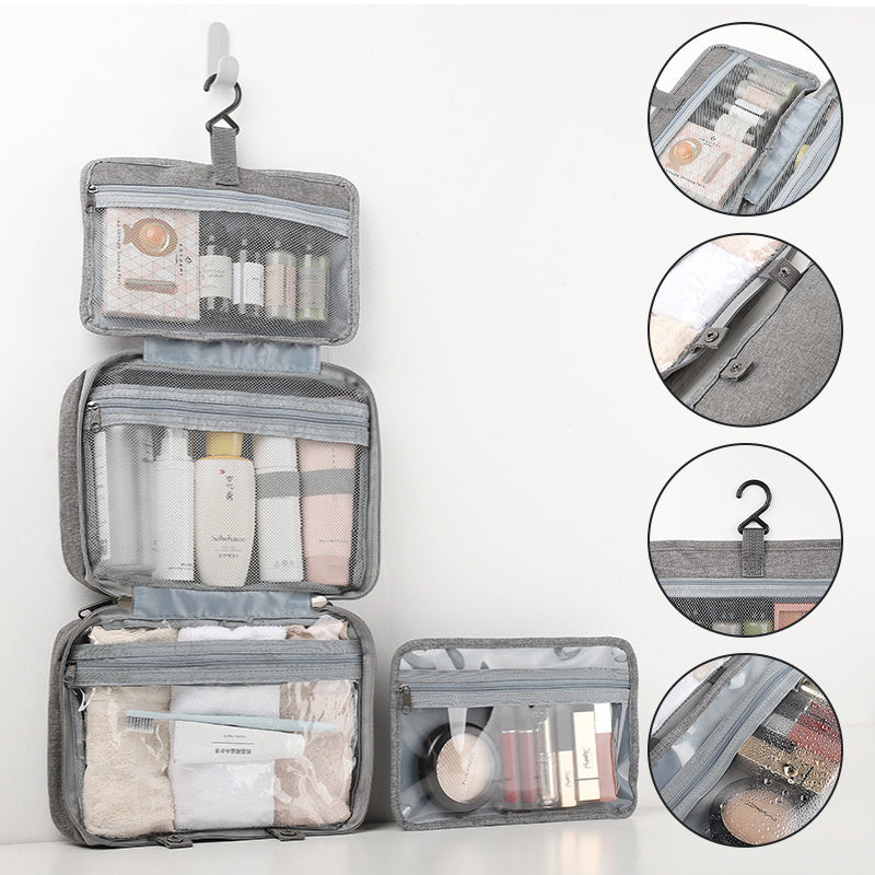 Compact Travel Cosmetic Organizer with 4 Compartments