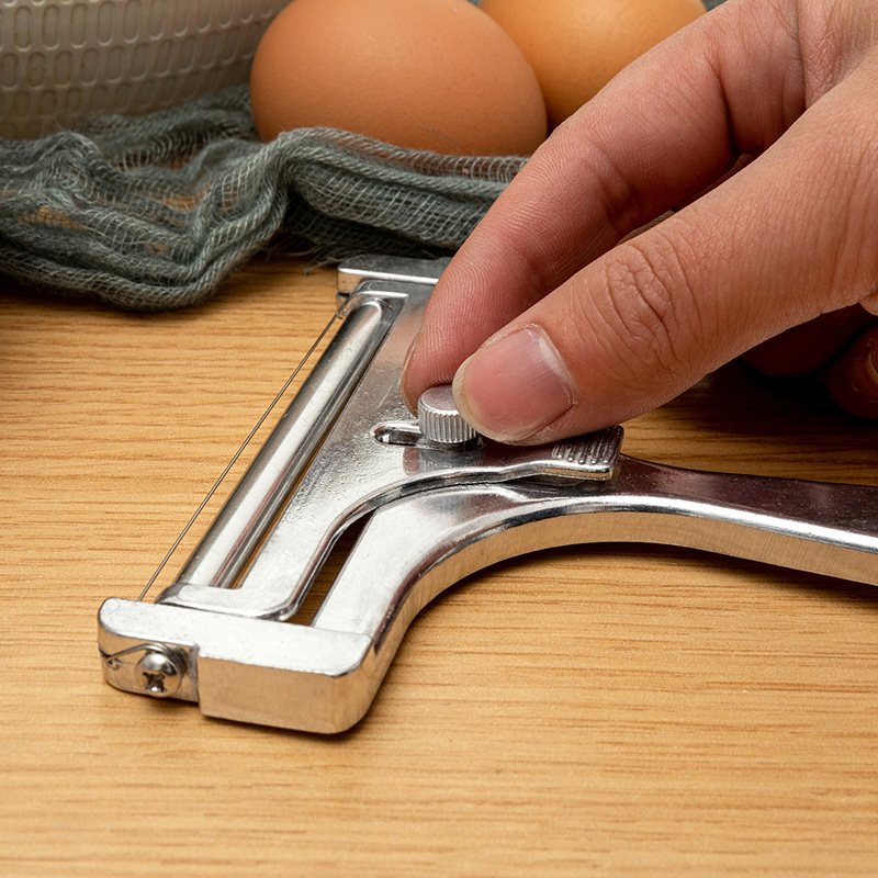 Adjustable Stainless Steel Cheese Slicer with Comfortable Handle