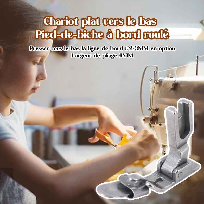 Foldable Sewing Edge Foot for Flat Seam Machines