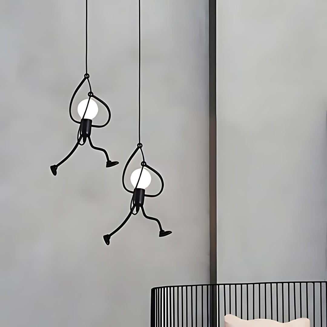 Adjustable Retro Pendant Lamp in Black or White