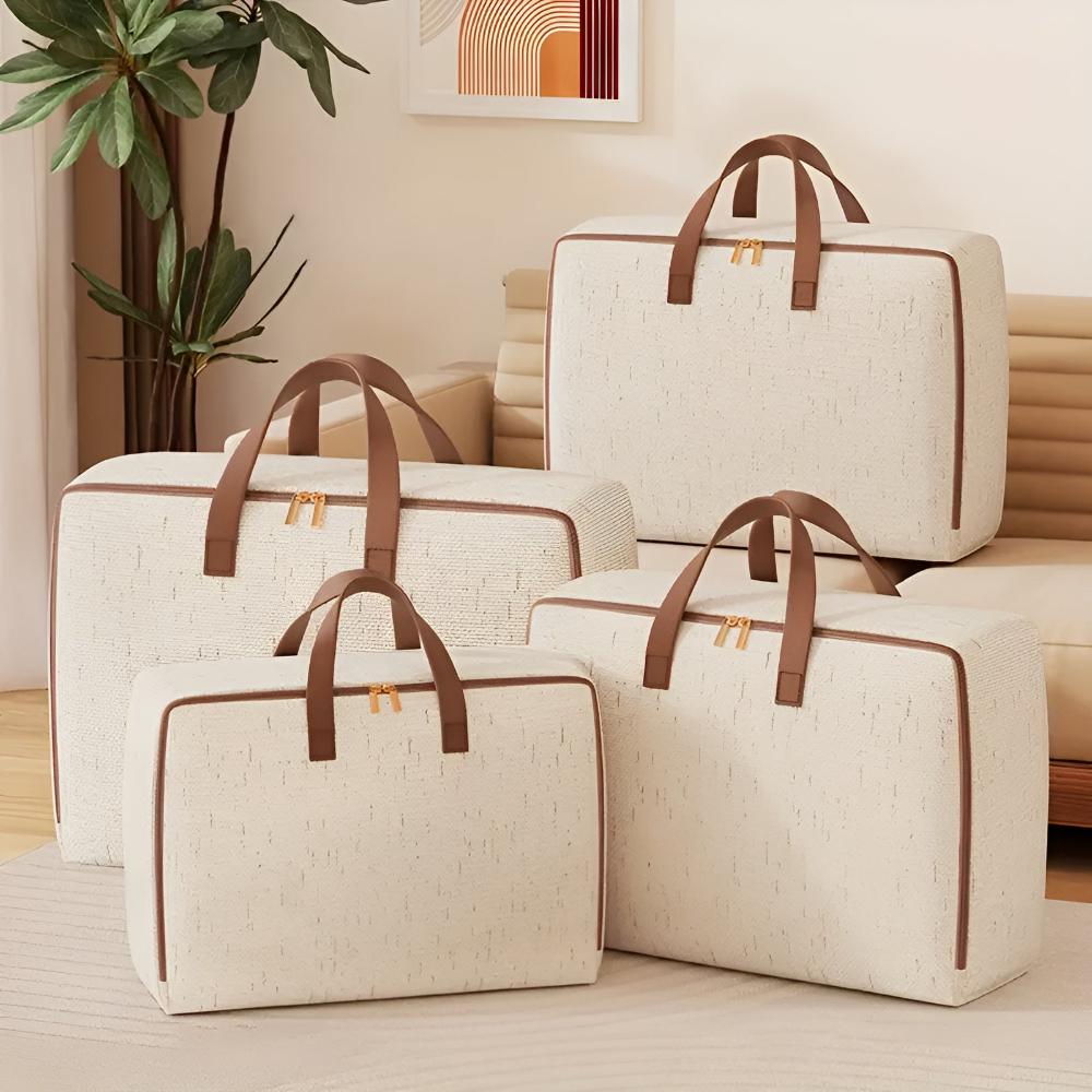 Classic Khaki Linen Storage Bag