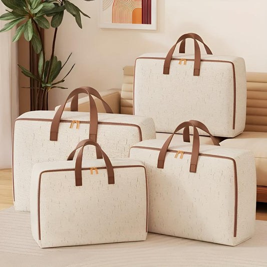 Classic Khaki Linen Storage Bag
