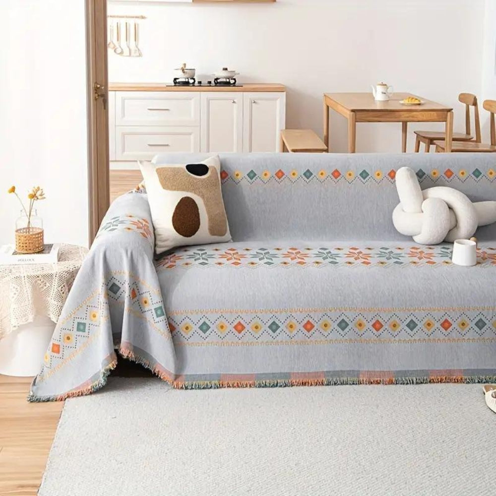 Boho Tassel Sofa Cover - Non-Slip Microfiber Slipcover