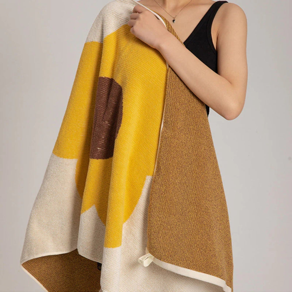 Vibrant Sunflower Cotton Bath Towel