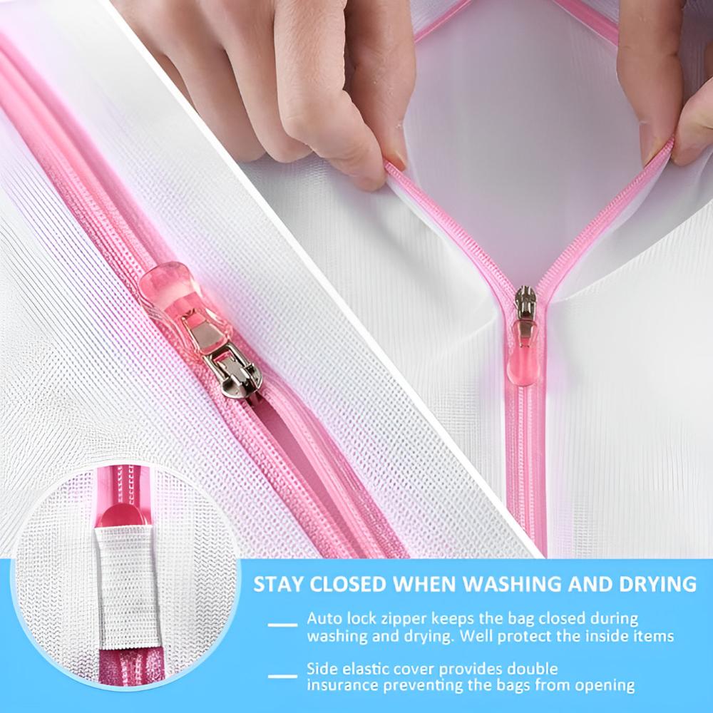 Zipped Mesh Laundry Bags for Delicates and Travel