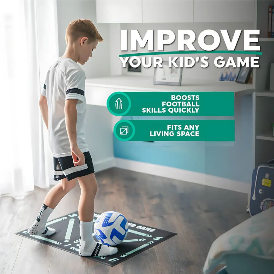 Youth Football Training Mat with Video Coaching Program