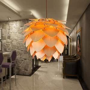 Handcrafted Pine Cone Pendant Light with Adjustable Cord