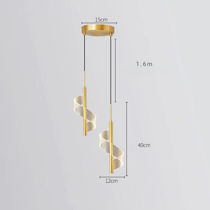 Elegant Black and Gold LED Pendant Light with Adjustable Lighting