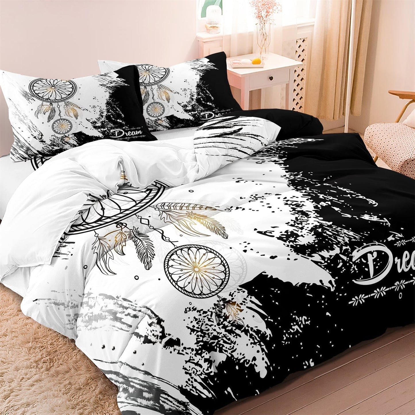 Bohemian Microfiber Duvet Cover Set with Pillowcases