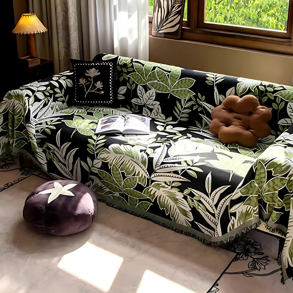 Chenille Vintage Tassel Sofa Cover