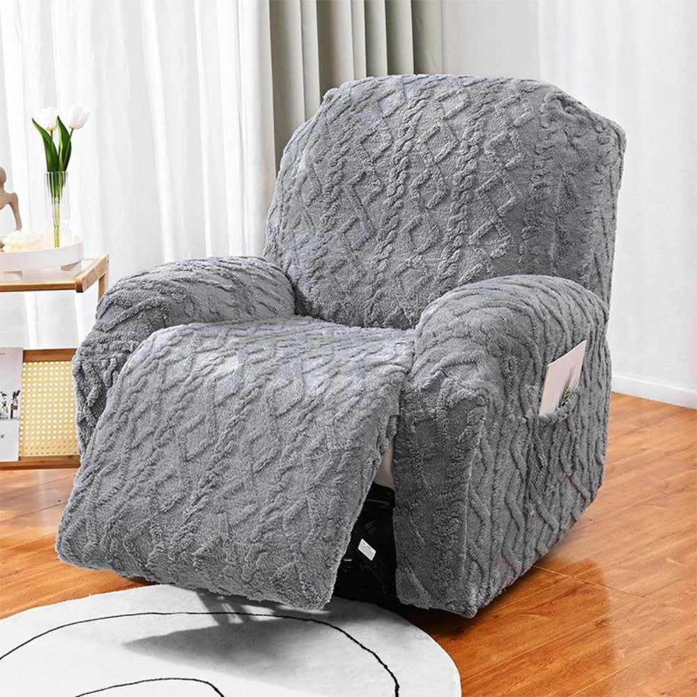 Jacquard Stretch Recliner Sofa Slipcover with Grip Technology