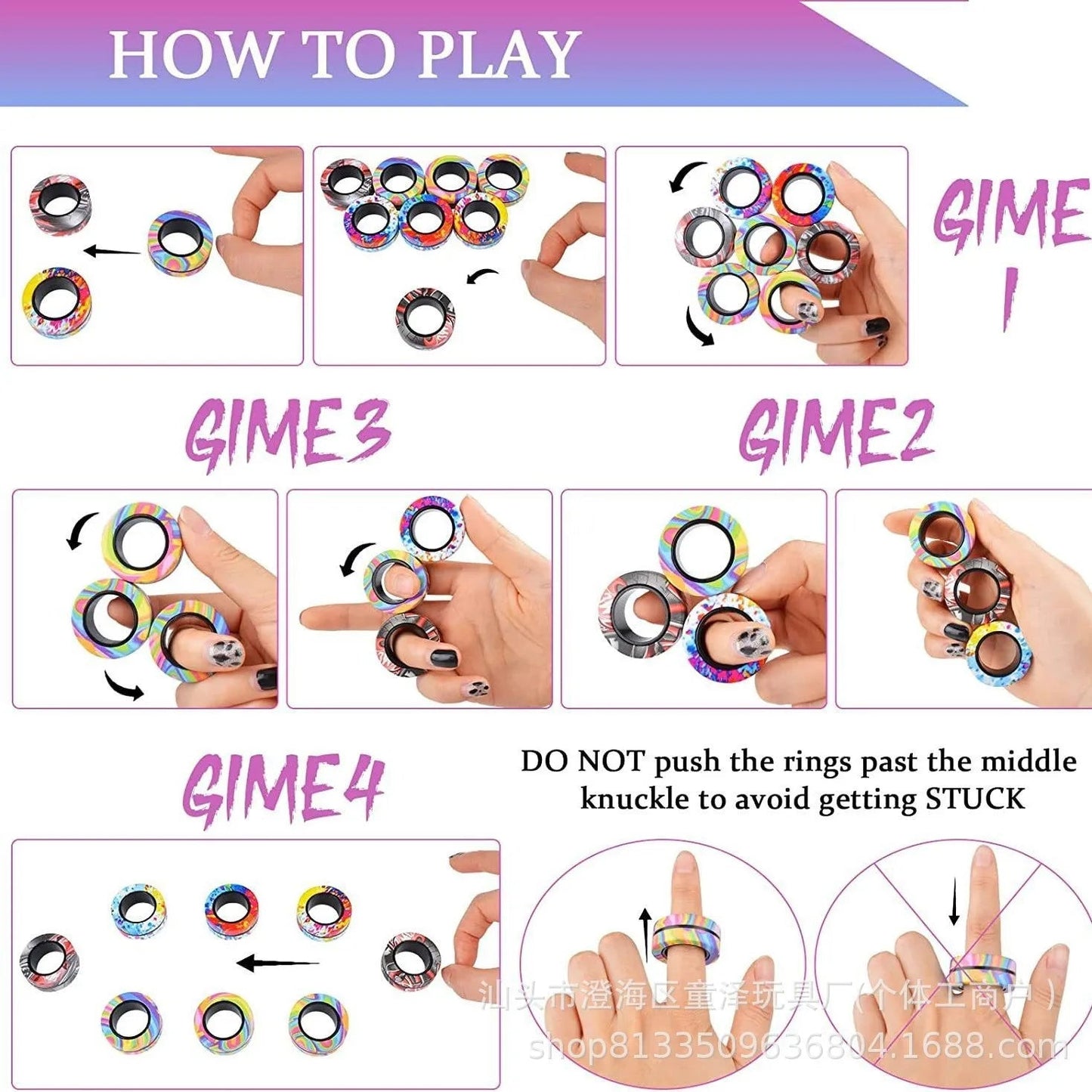 Magnetic Fidget Ring Spinner for Tactile Engagement