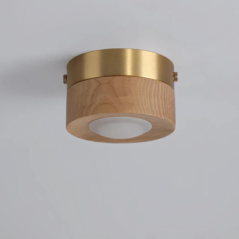 Walnut Wood LED Ceiling Light Fixture