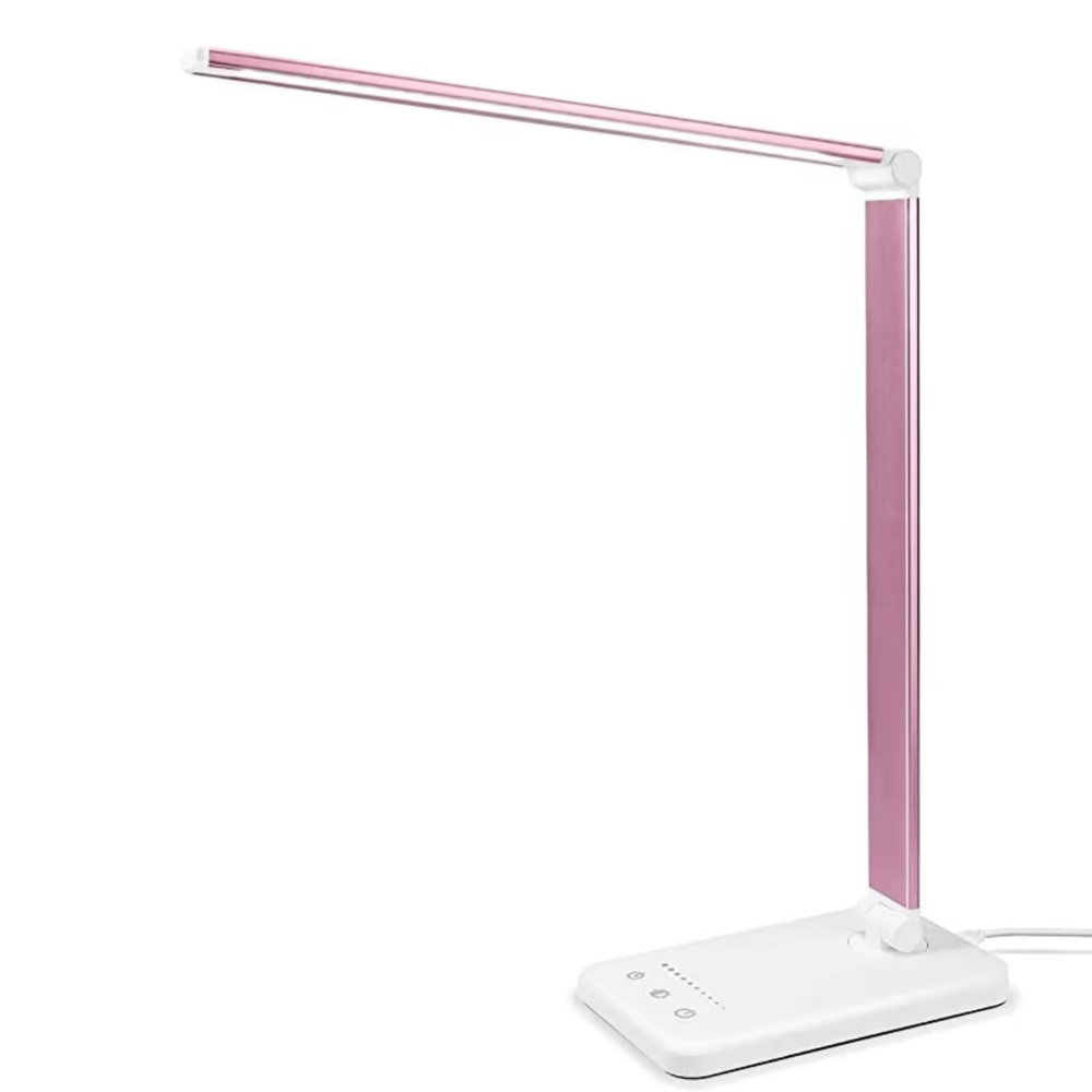 LED Desk Lamp with USB Charging, 5 Brightness Levels and Touch Control