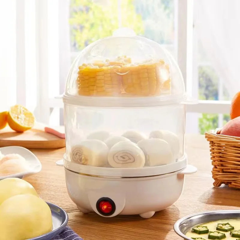 Double Layer Electric Egg Cooker and Steamer