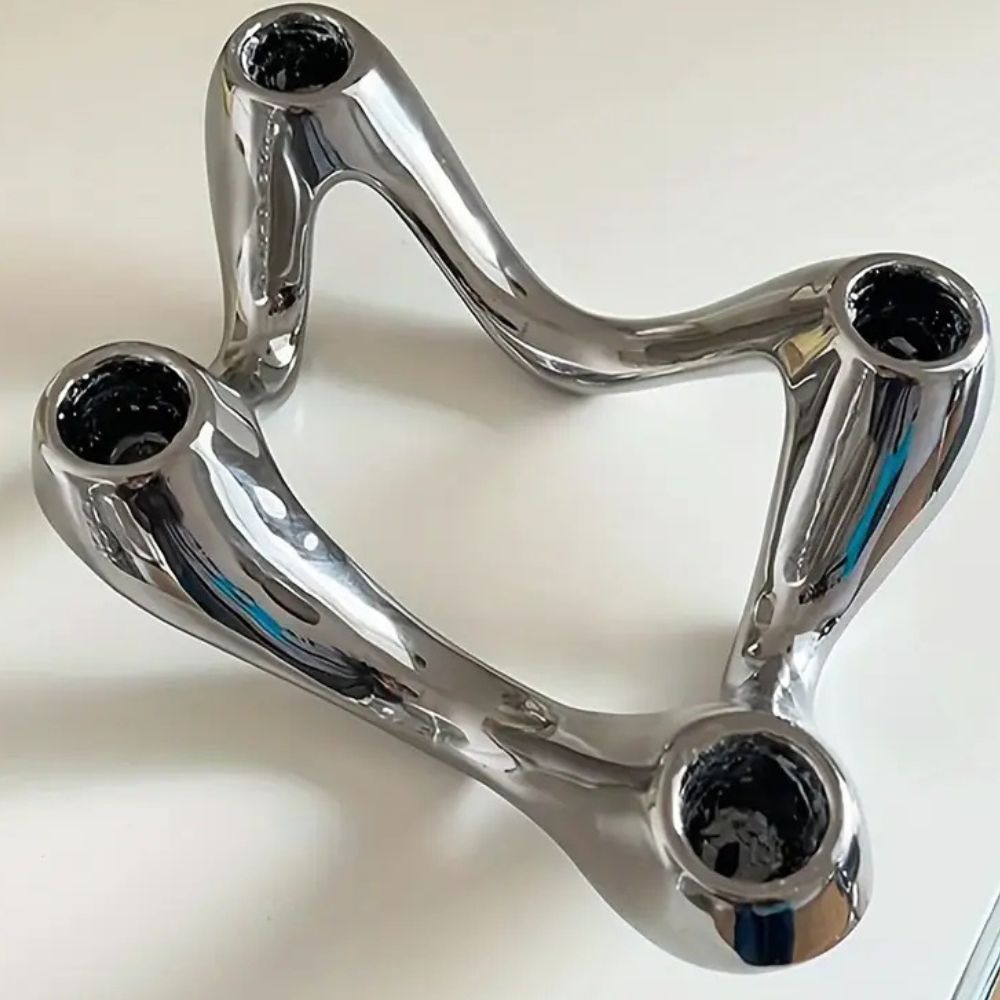 Ripple-Inspired Ceramic Candle Holder