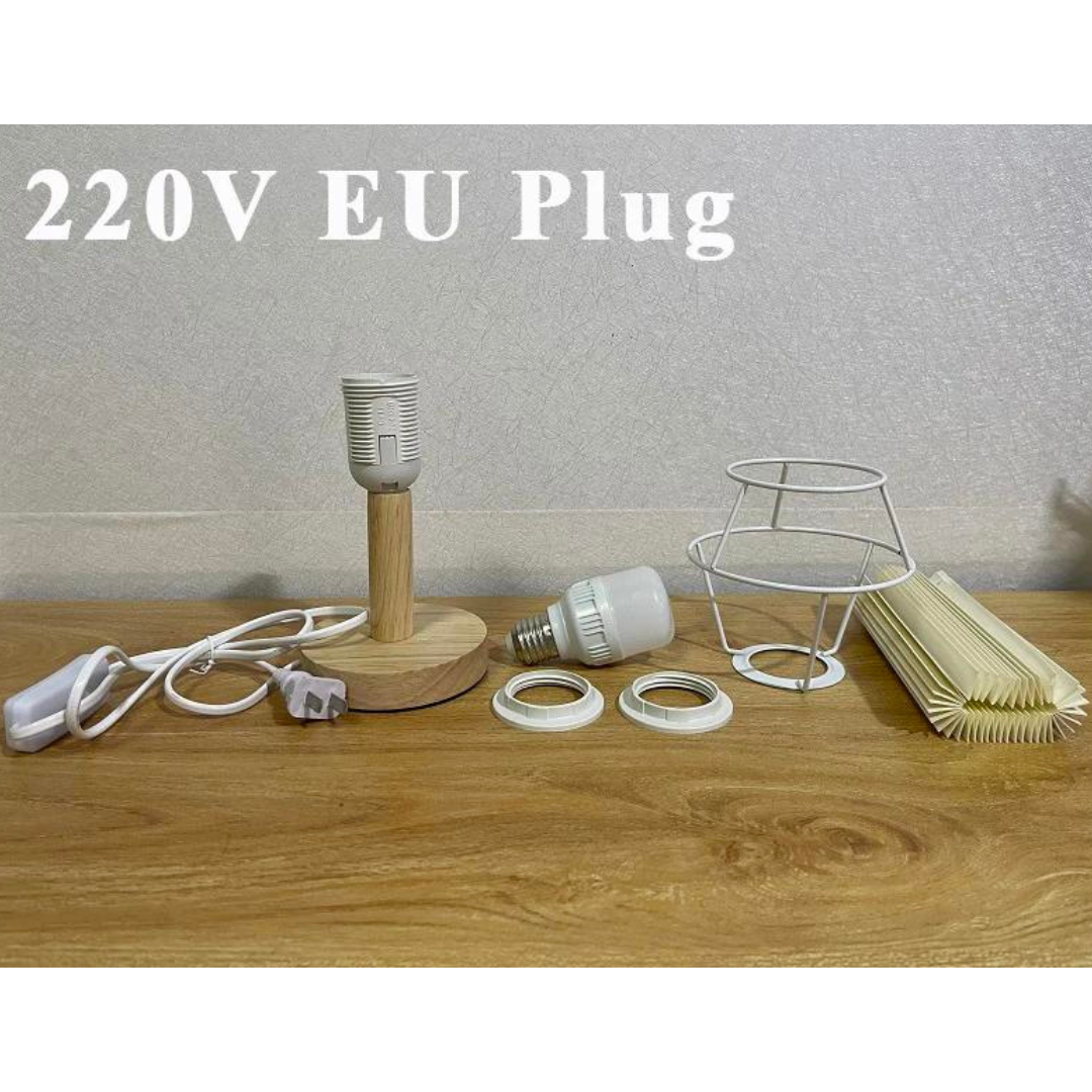 Foldable Pleated LED Table Lamp - Customizable Modern Design