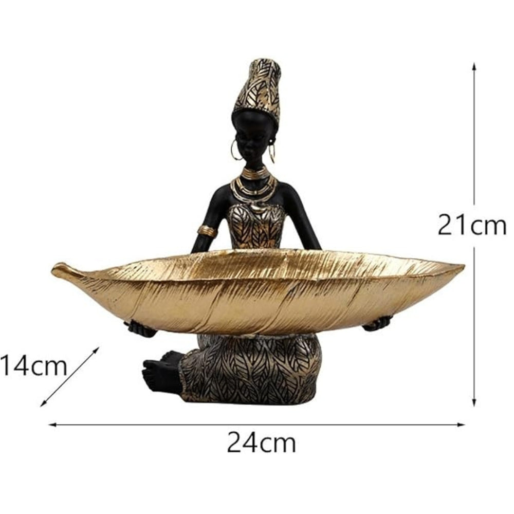 Elegant Black Female Figure Jewelry Holder