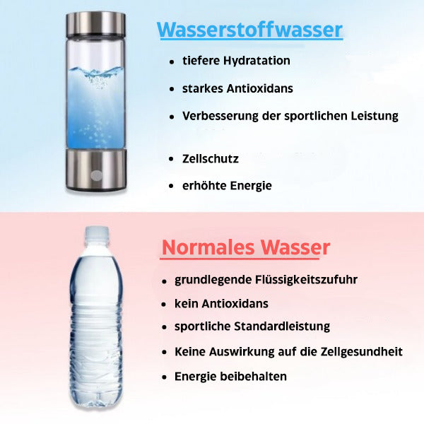 Hydrogen Water Bottle with Electrolysis Technology