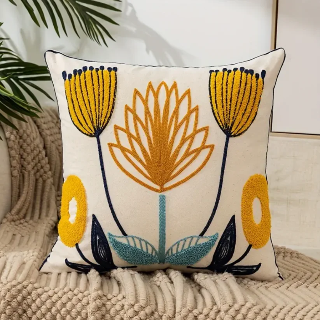 Floral Print Decorative Cushion 18x18 Inches