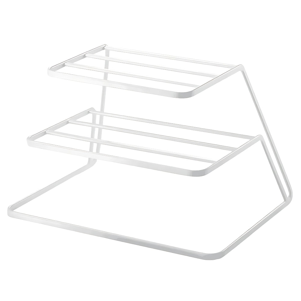 2-Tier Stainless Steel Dish Drainer and Organizer