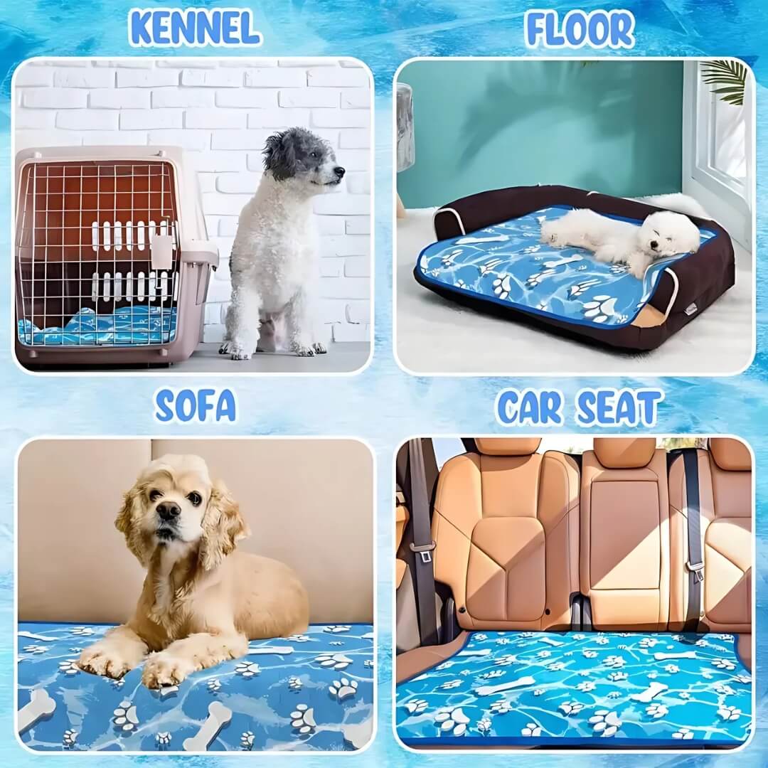 Self-Cooling Dog Cooling Mat with Ice Silk Fabric