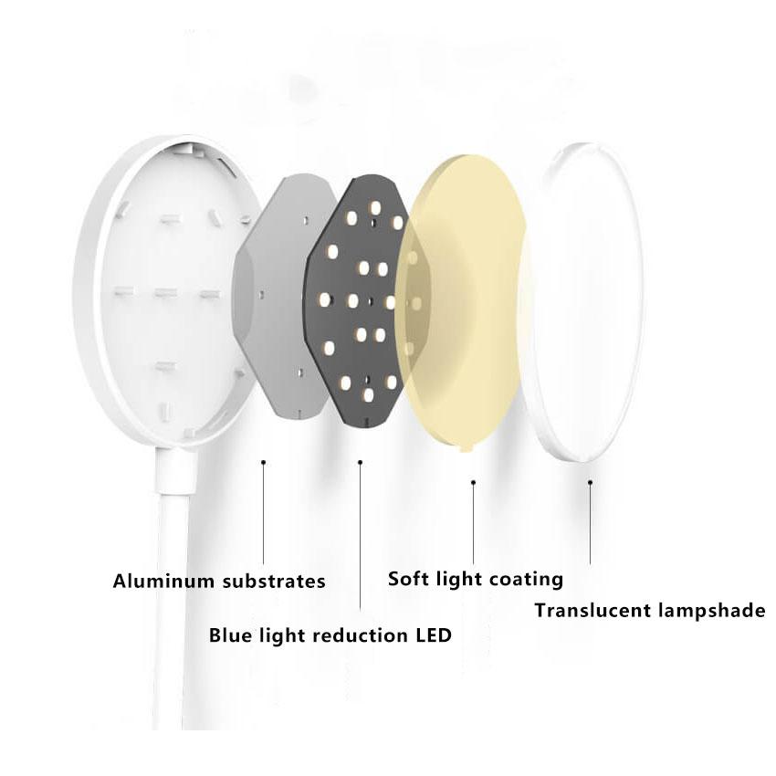 Rechargeable LED Clip Desk Lamp with Eye Protection