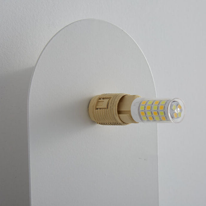 Nordic Minimalist Oval Wall Sconce with Frosted Glass Globe