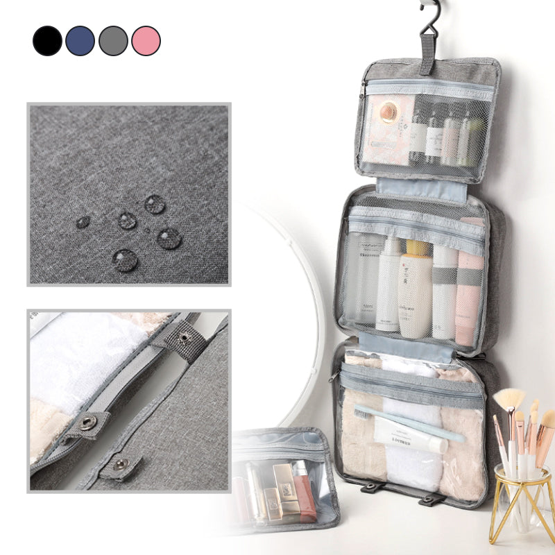 Compact Travel Cosmetic Organizer with 4 Compartments