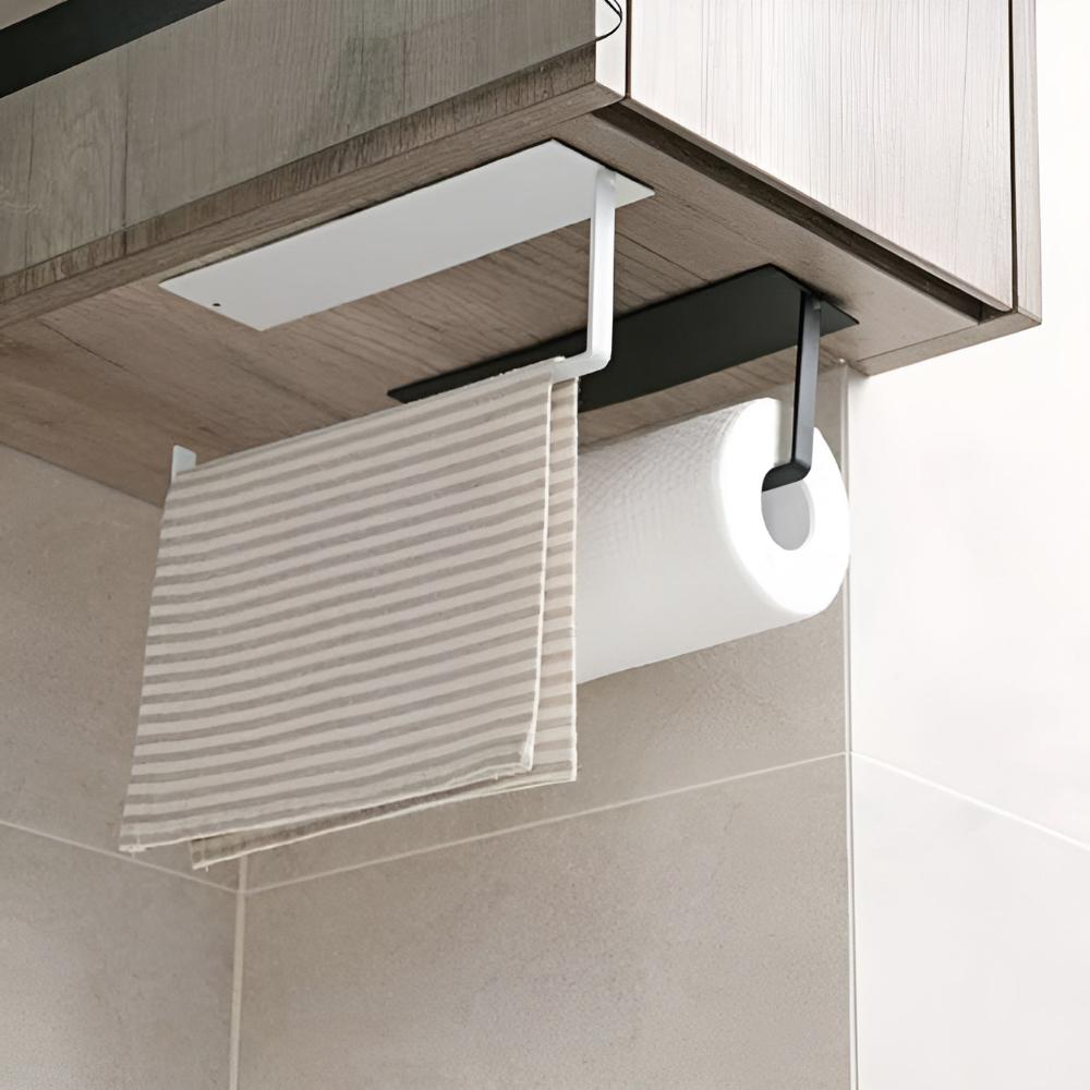 Adhesive Wall-Mounted Paper Towel Holder in Durable Iron