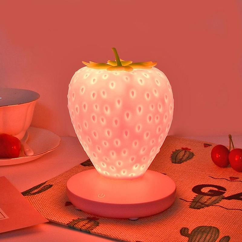 Strawberry Touch-Sensitive Nightstand Lamp