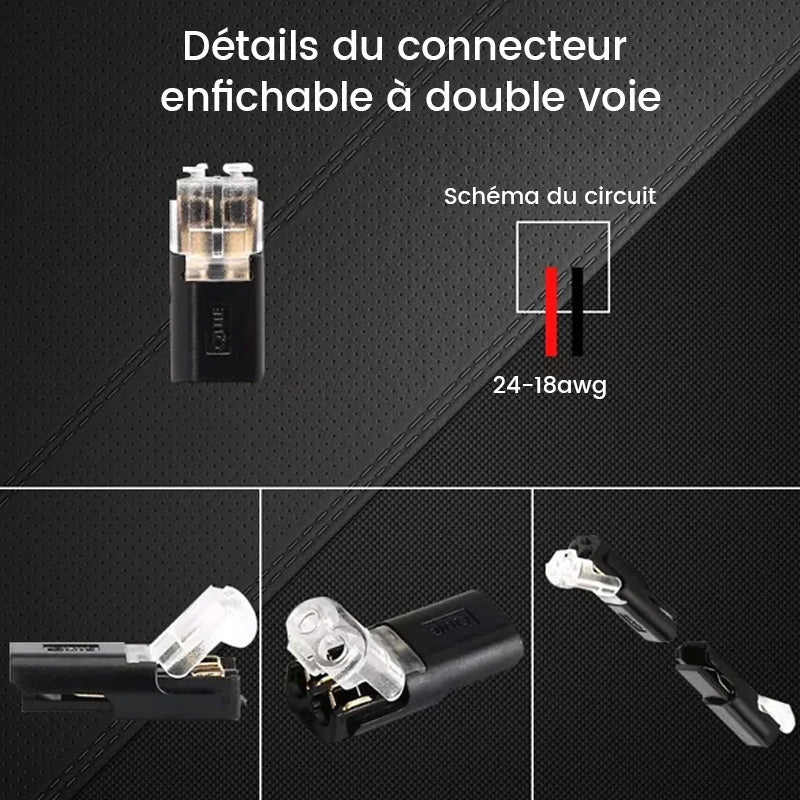 Double Wire Locking Connector for Safe Electrical Connections