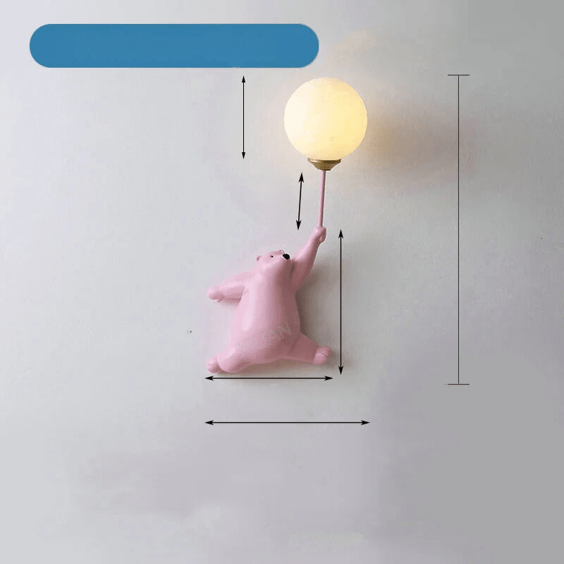 3D Moon Cartoon Wall Light for Kids