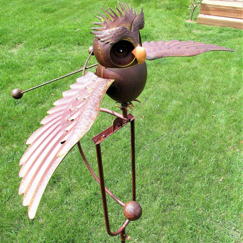 Metal Eagle Windmill Garden Art Decor
