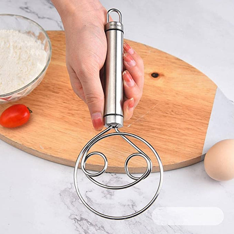 Ergonomic Stainless Steel Dough Whisk for Easy Mixing